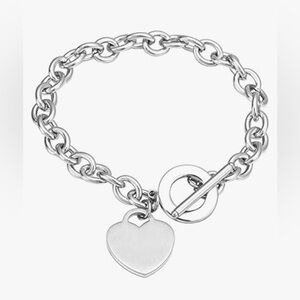 Silver heart ❤️ chain bracelet